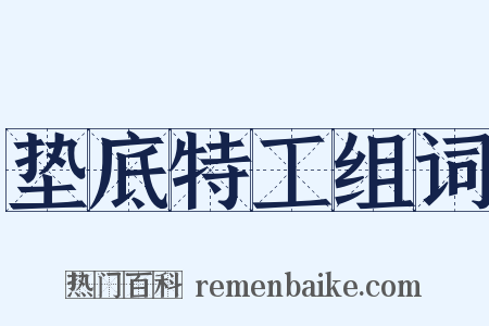 垫底特工组词是什么意思的图片